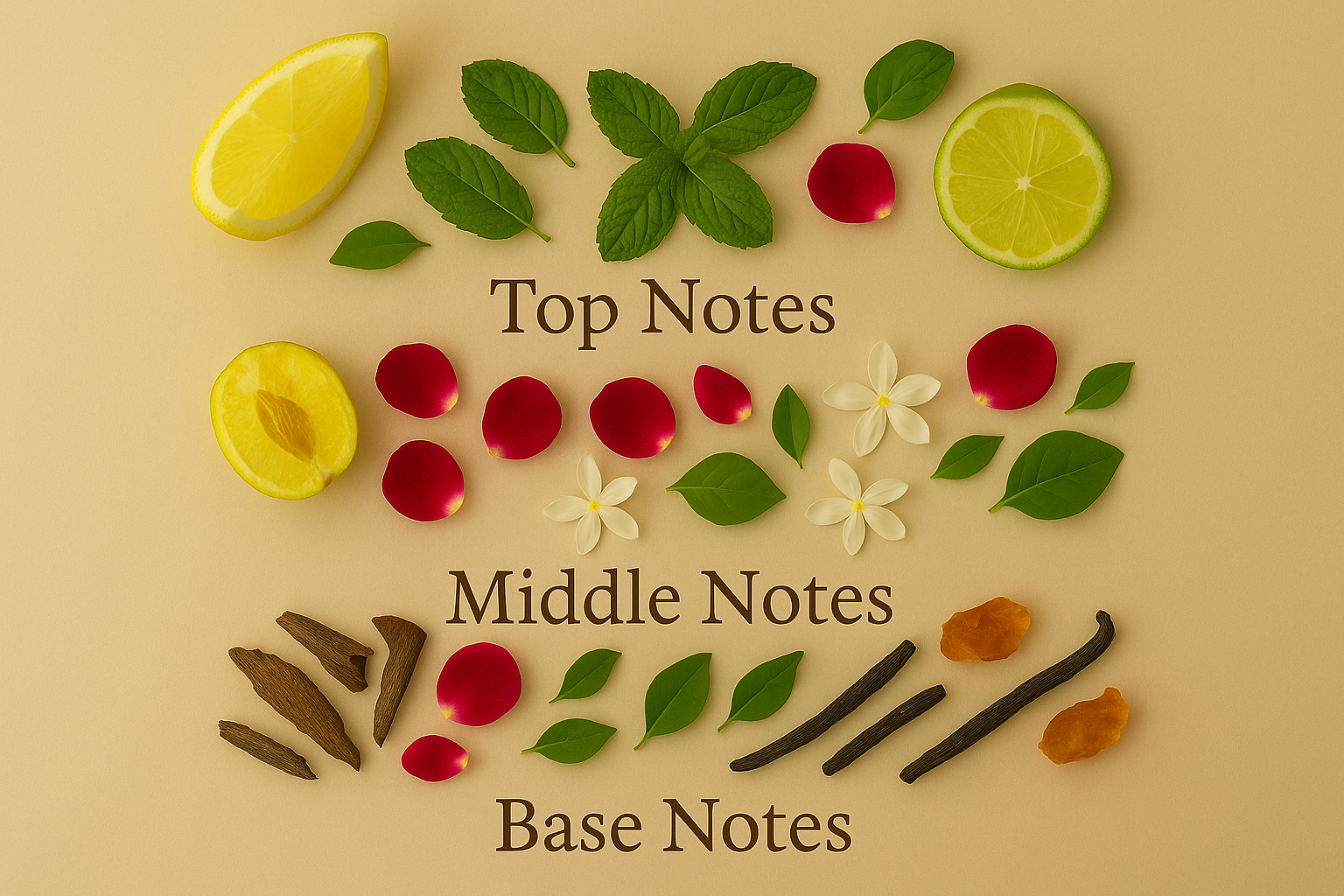 What are top, middle, and base notes in a Perfume?