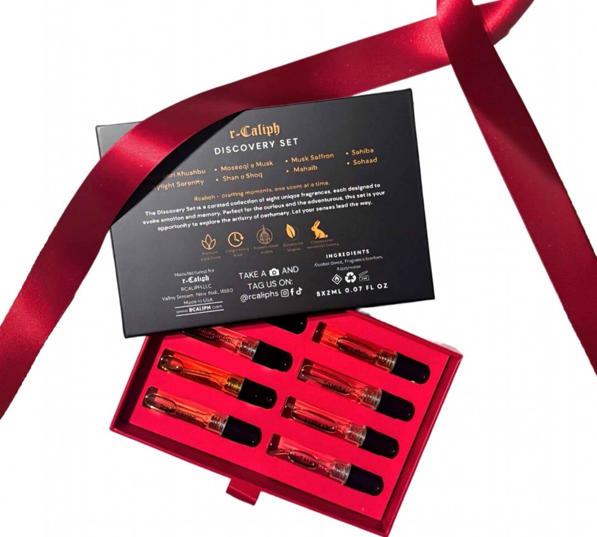 Discover the Rcaliph Sample Set – 8 Scents, One Journey