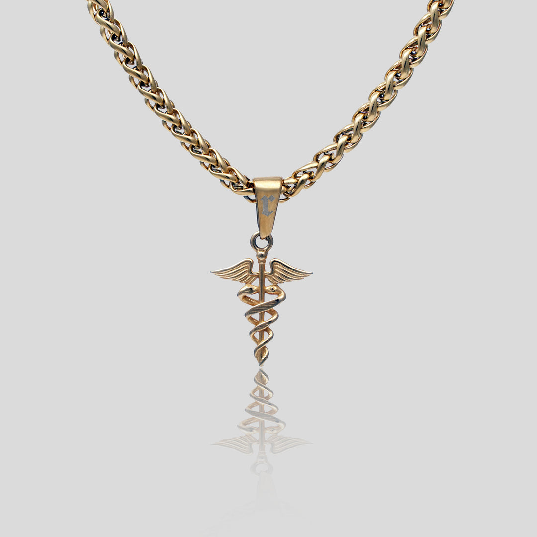 Caduceus Pendant (Gold)