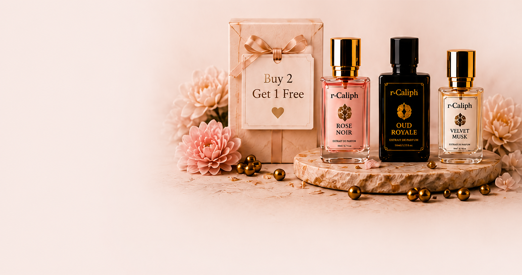 Luxury perfume promise banner