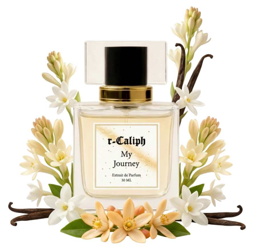 Perfume bottle with fragrance ingredients