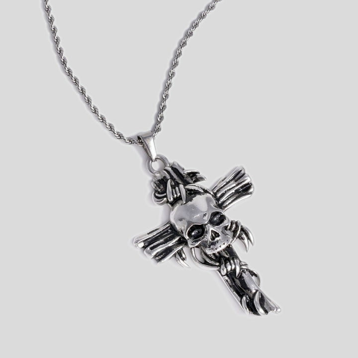 Cross Skull - Rope (Silver)