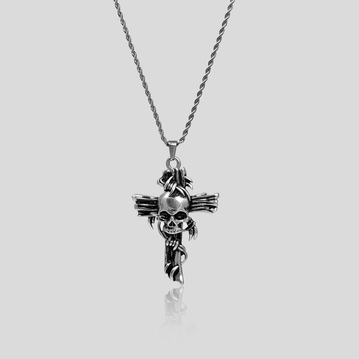 Cross Skull - Rope (Silver)