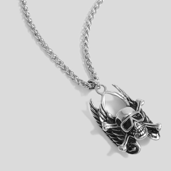 Cross Bone Skull - Wheat (Silver)