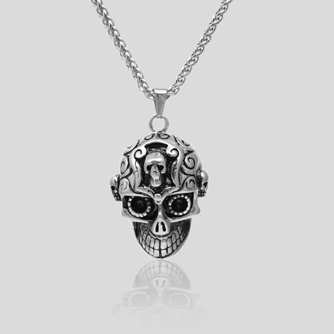 Gothic Skull Pendant (Silver)