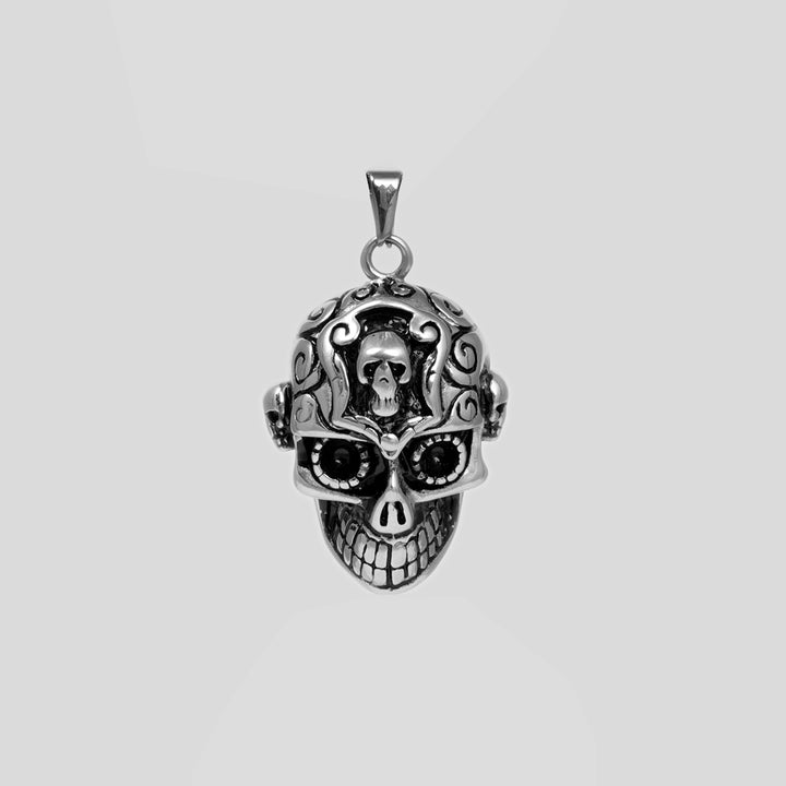 Gothic Skull Pendant (Silver)