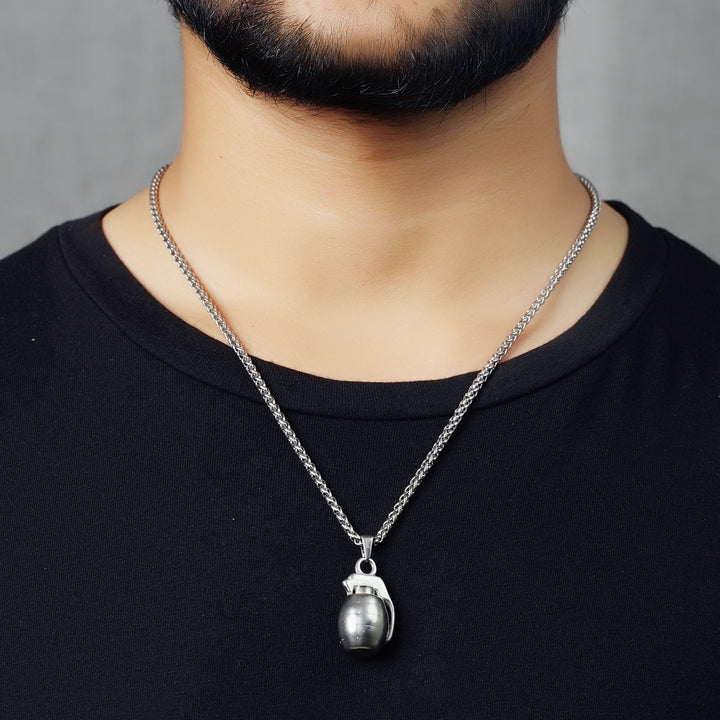 Grenade Pendant (Silver)