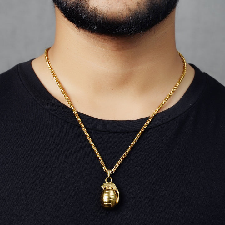 Grenade Pendant (Gold)