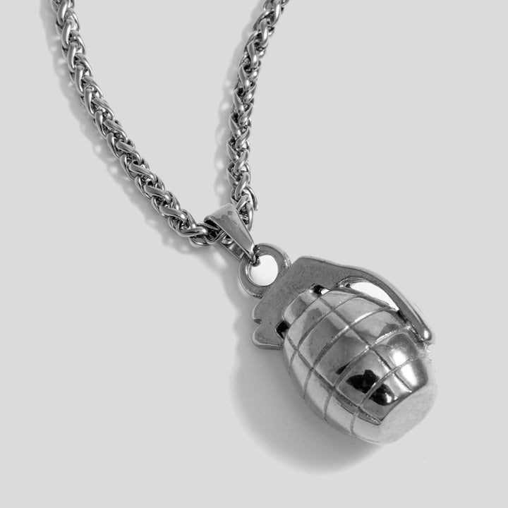 Grenade Pendant (Silver)