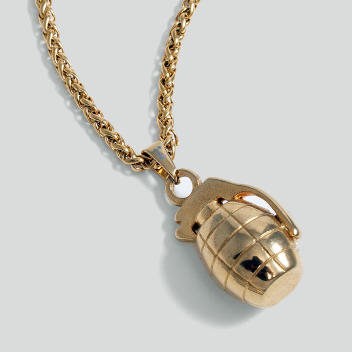 Grenade Pendant (Gold)