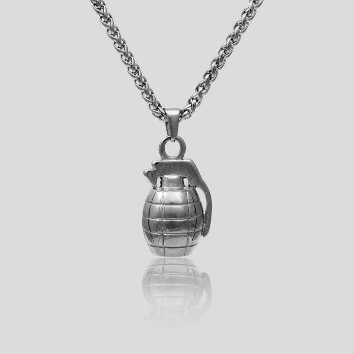 Grenade Pendant (Silver)