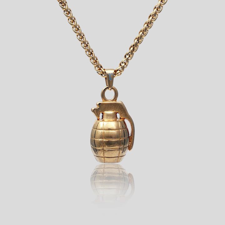 Grenade Pendant (Gold)