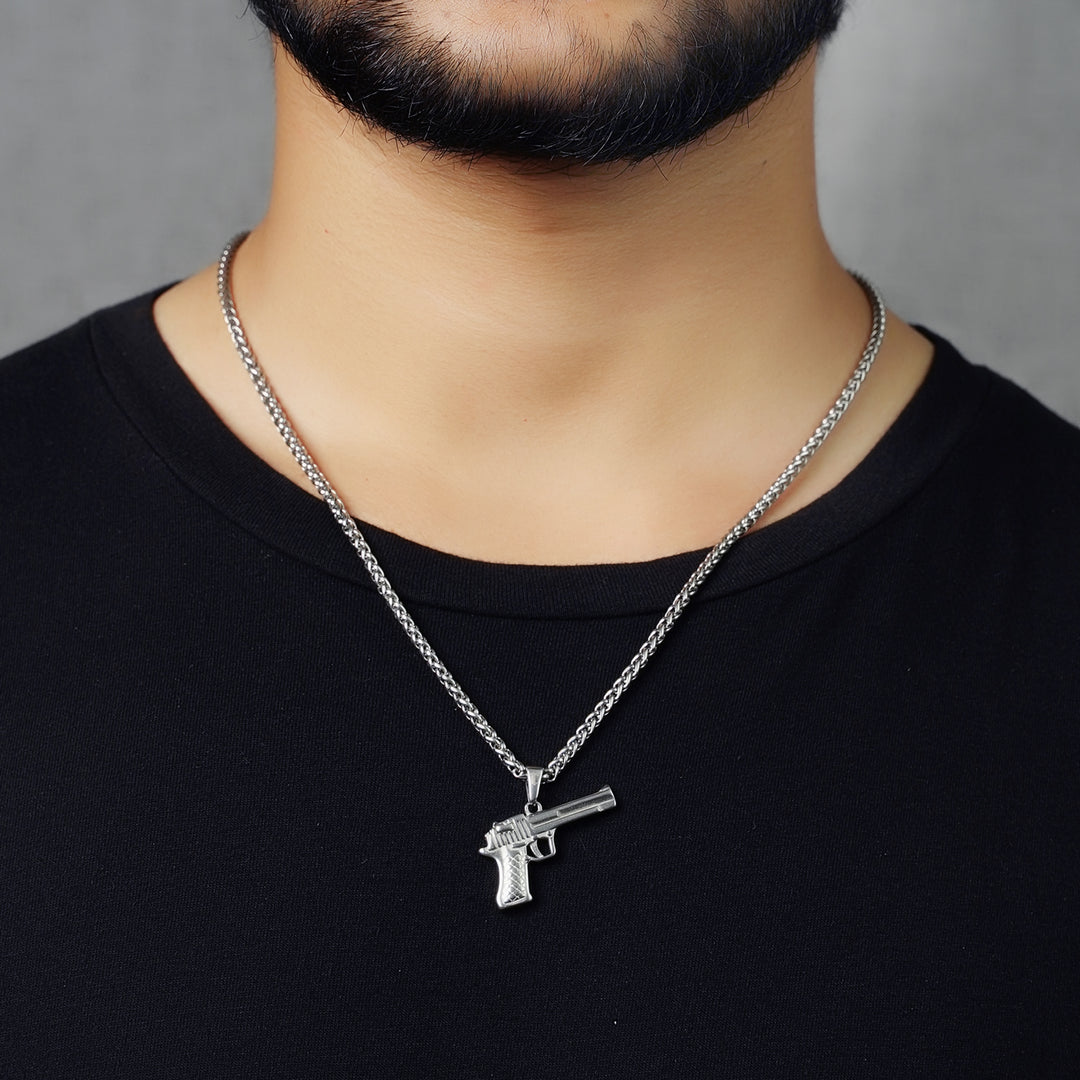 Gun Pendant (Silver)