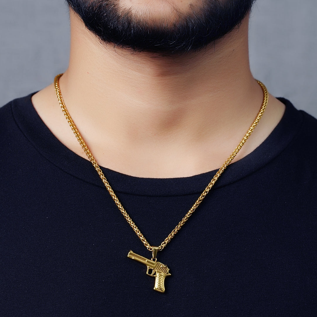 Gun Pendant (Gold)