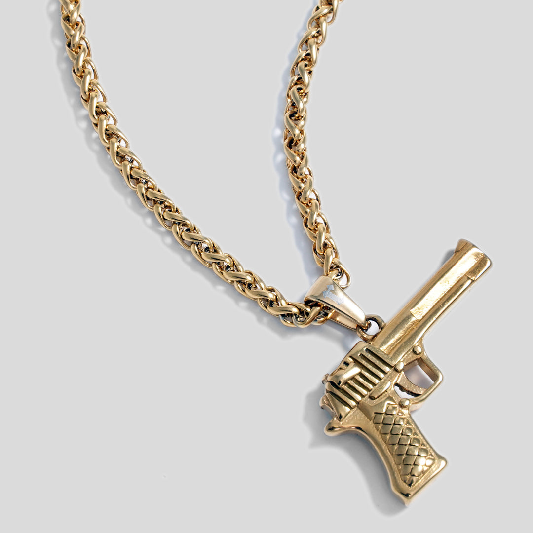 Gun Pendant (Gold)