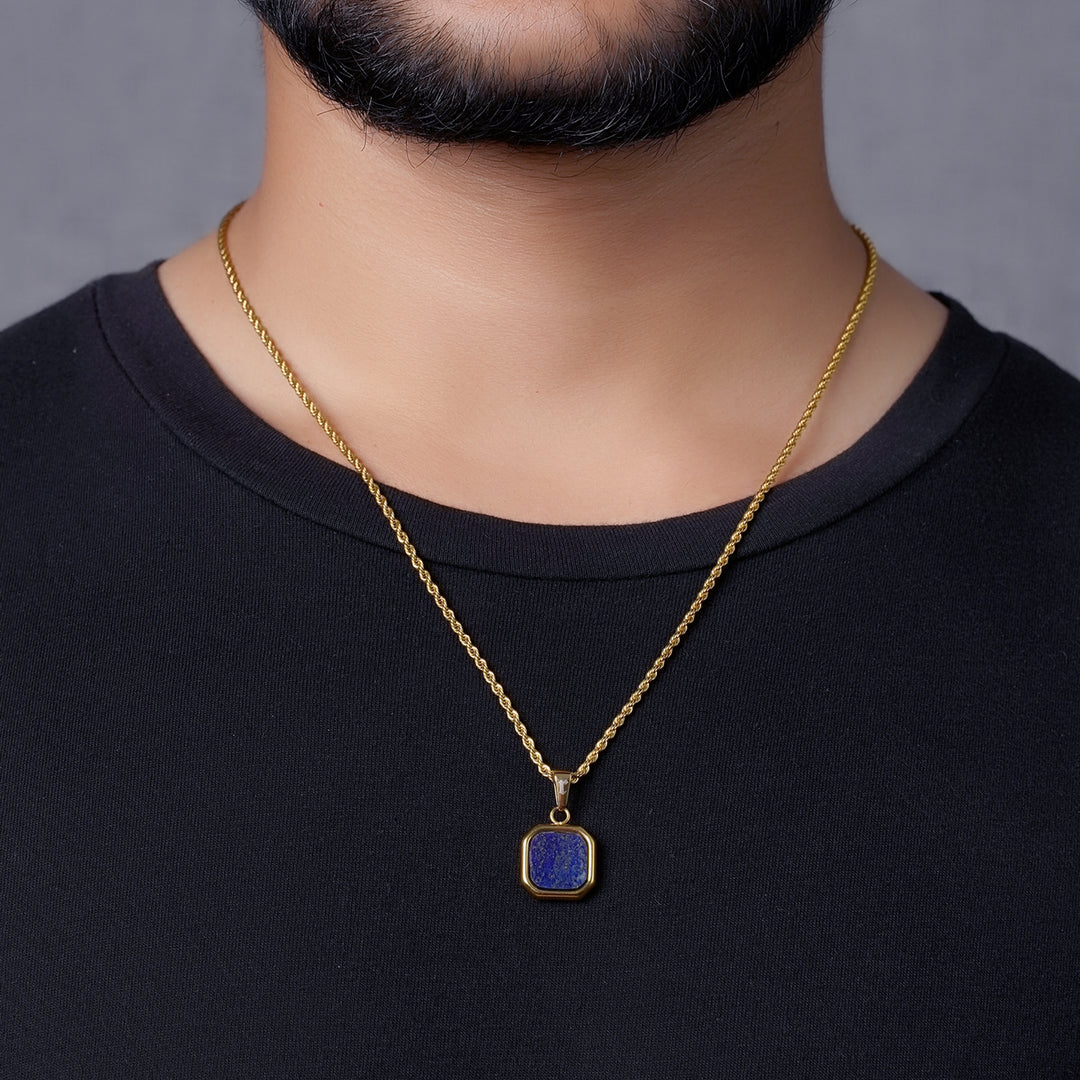 Lapis Lazuli - Rope (Gold)