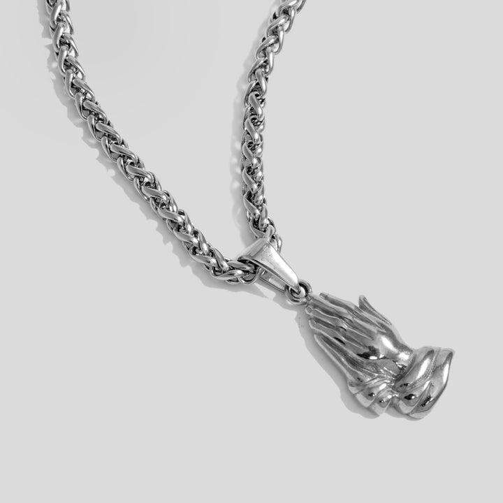 Praying Hand Pendant (Silver)