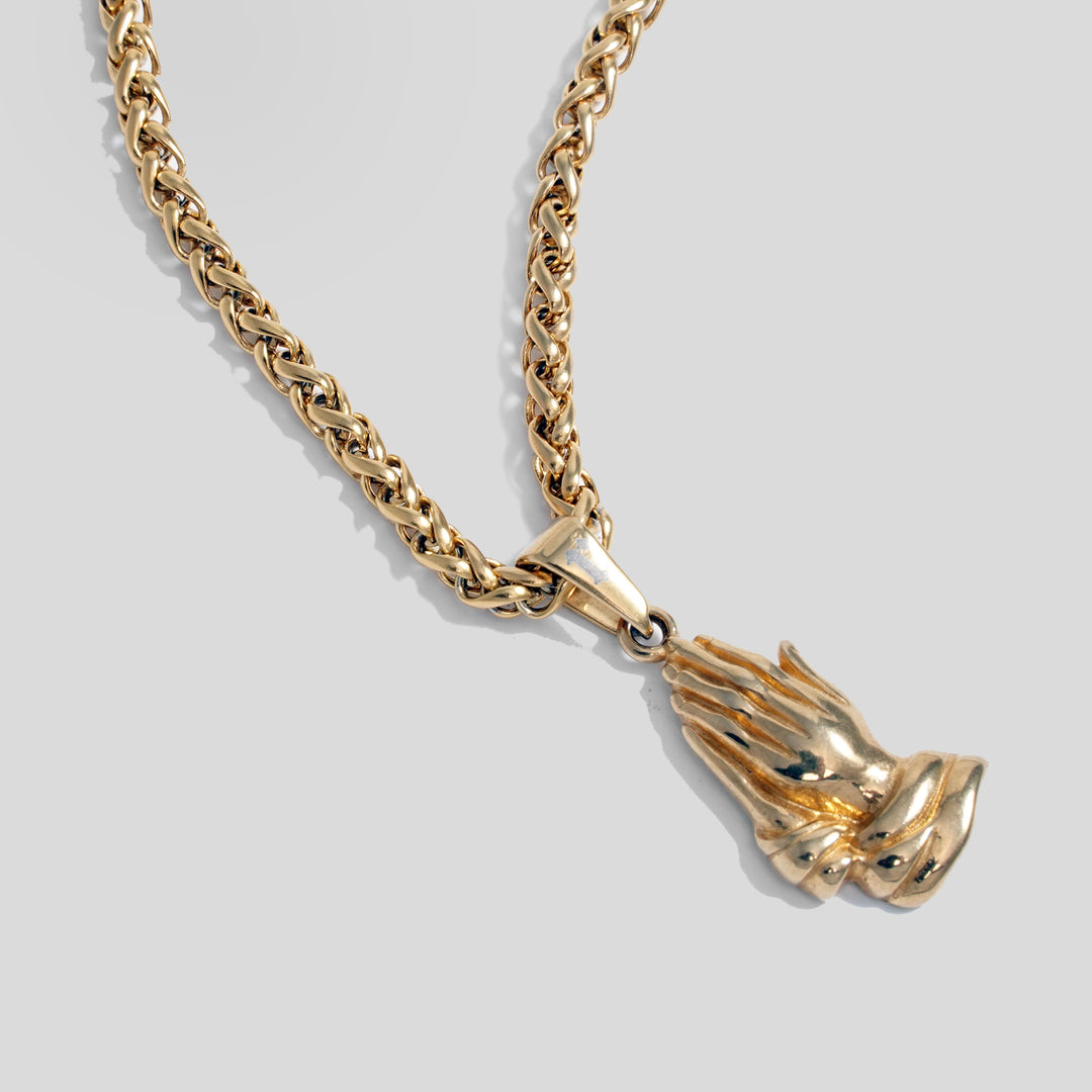 Praying Hand Pendant (Gold)