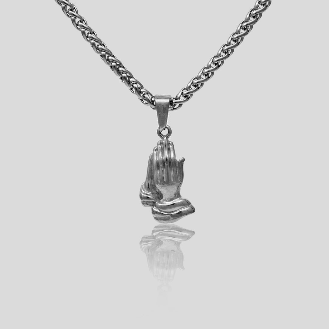 Praying Hand Pendant (Silver)