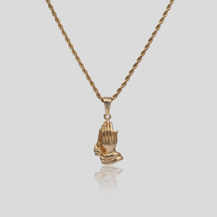 Praying Hand - Rope (Gold)