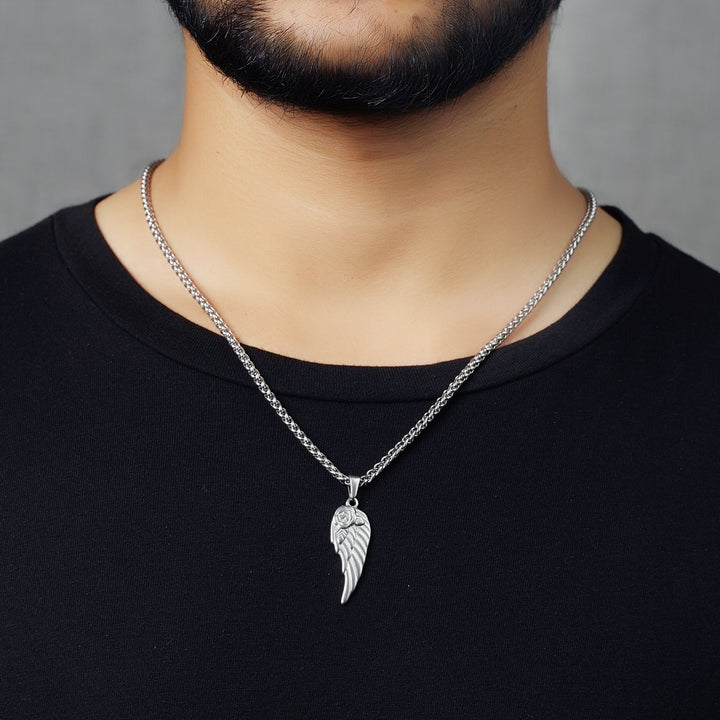 Rose Wing Pendant (Silver)