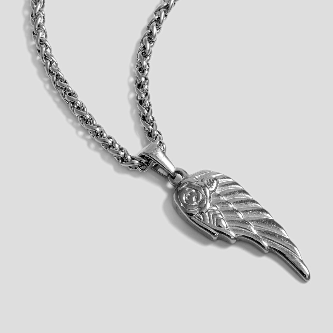 Rose Wing Pendant (Silver)