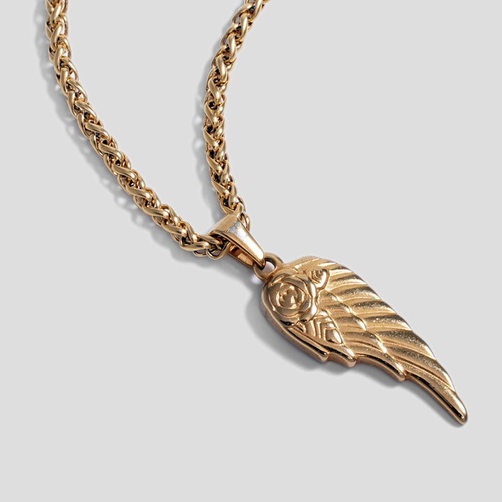 Rose Wing Pendant (Gold)