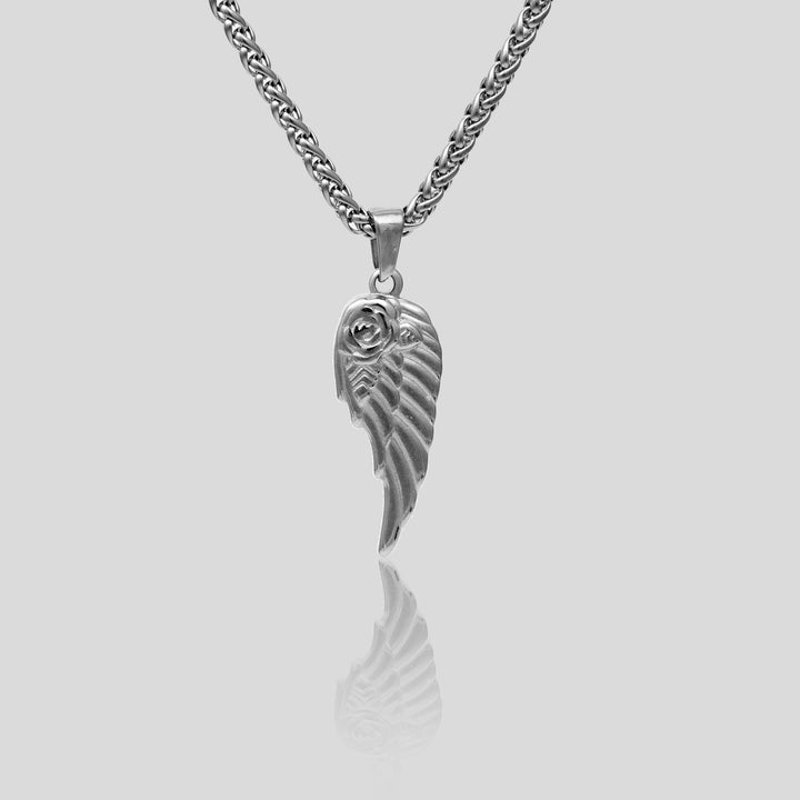 Rose Wing Pendant (Silver)