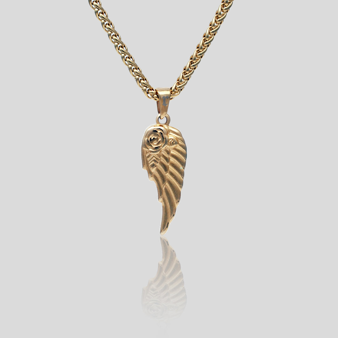 Rose Wing Pendant (Gold)