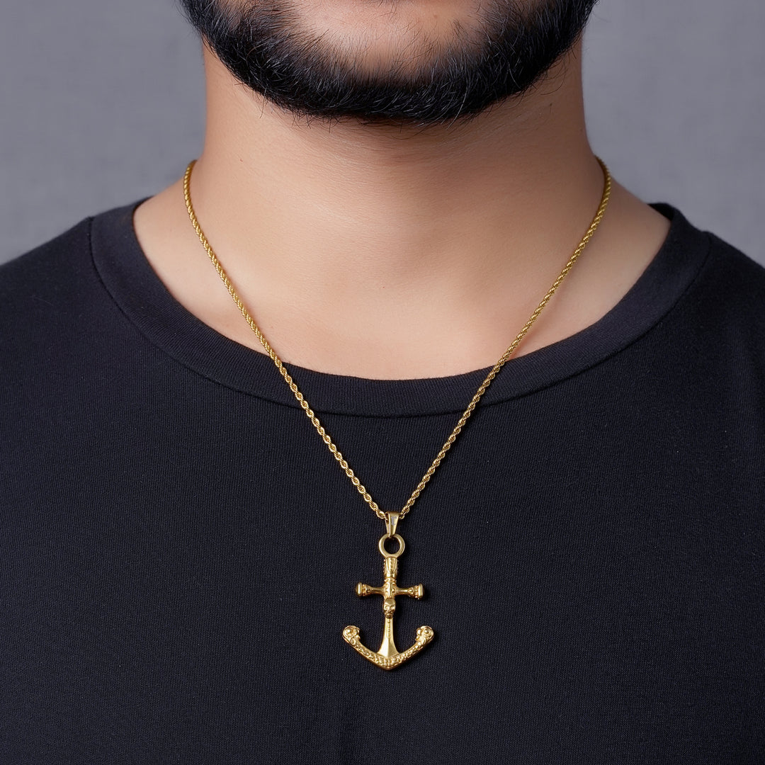 Skull Anchor - Rope (Gold)