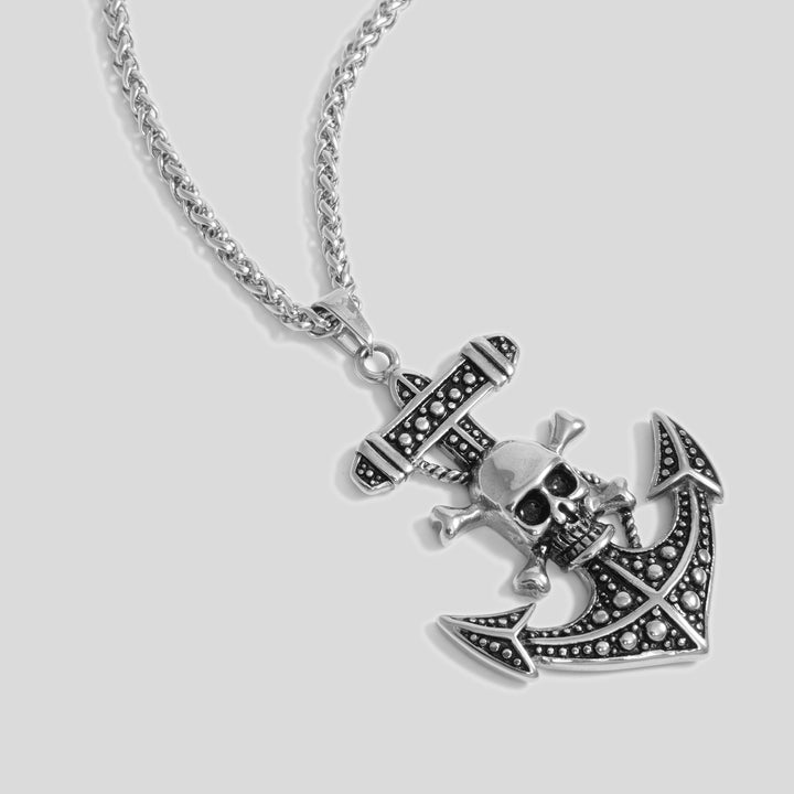 Skull Anchor II Pendant (Silver)