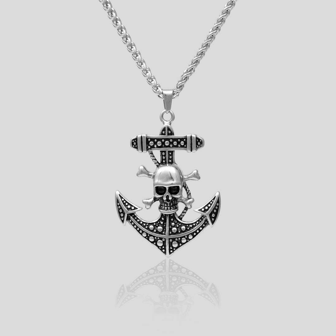 Skull Anchor II Pendant (Silver)