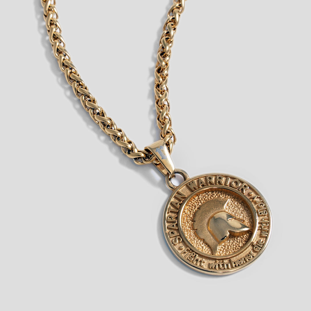 Spartan Warrior Pendant (Gold)