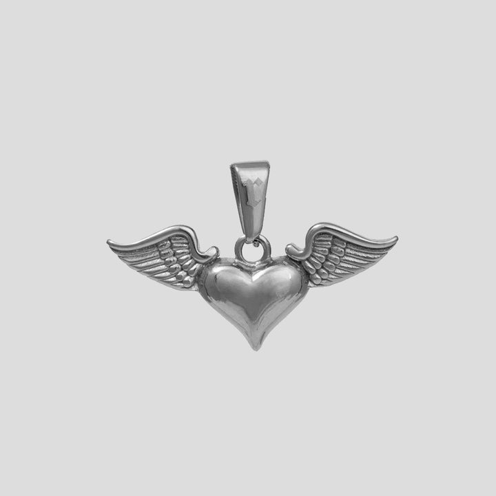 Wings & Heart Pendant (Silver)