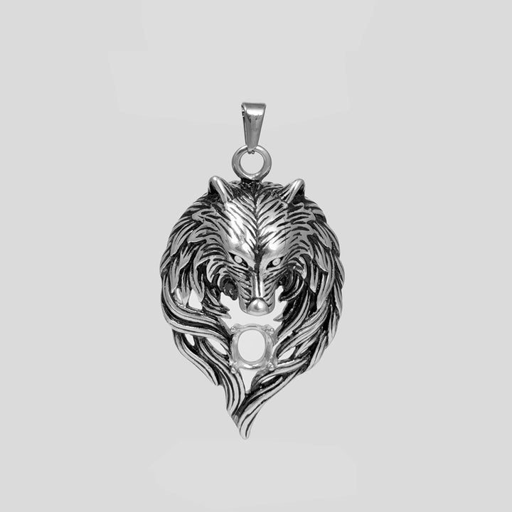 Wolf's Jewel Pendant (Silver)