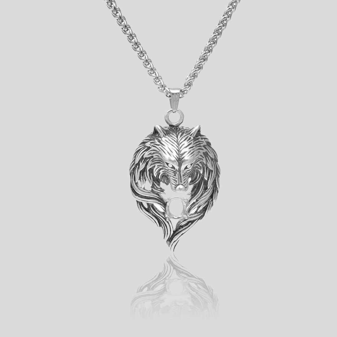 Wolf's Jewel Pendant (Silver)